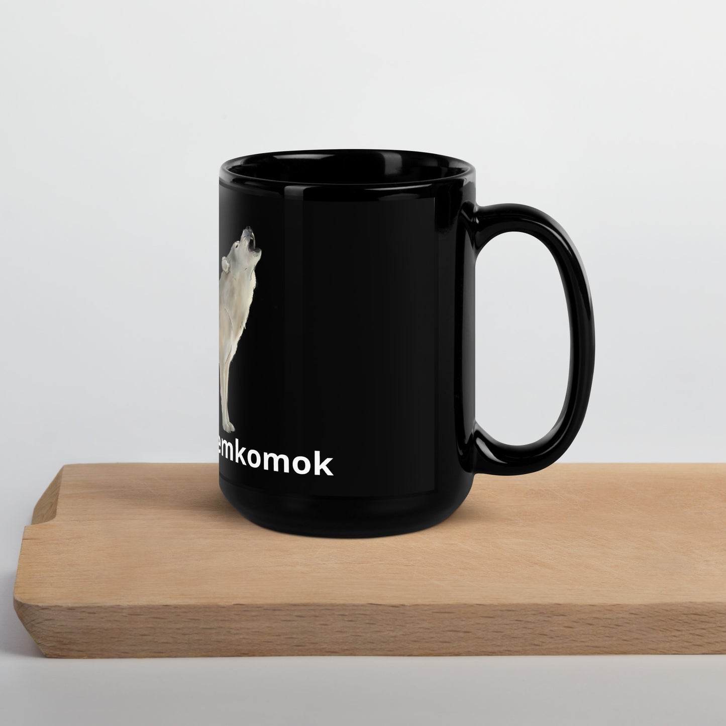 Tongva Land Back (Our Land Back) Black Glossy Mug